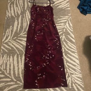 Vintage 90’s Purple Cherry Blossom “Rampage” Maxi Dress